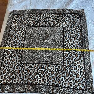 Brown Black White Animal Print 34 x 34 in Square Scarf